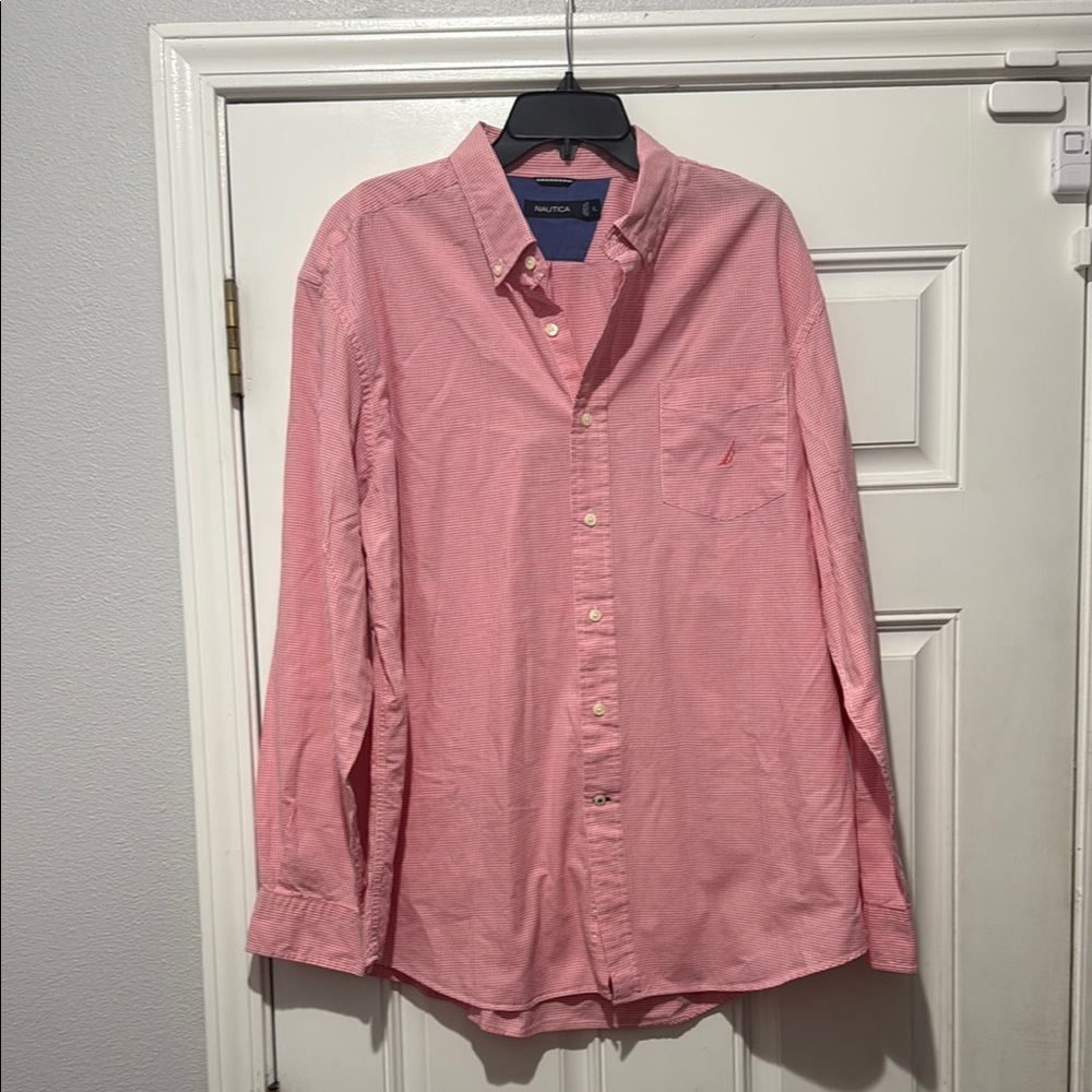 Nautica coral/ pink XL Casual Button Down Shirt